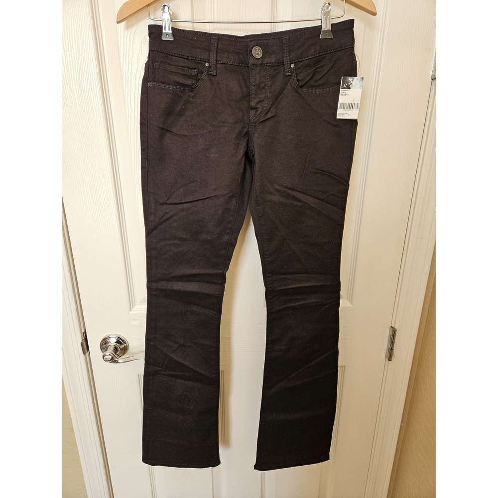 NWT 34 Heritage Sample Ella Rose Low-Rise Skinny Boot Cut Black Jean, Size 27X33